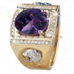 Amethyst Gemstone With 925 Sterling Silver Unique Ring For Mens #NYC2